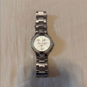 G by Guess Silver Women's Watch with Crystal Accents